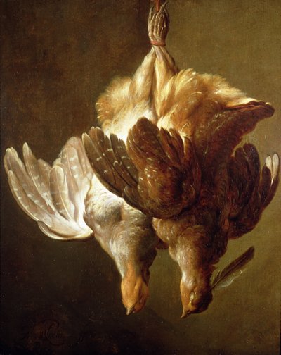 Still Life of Two Partridges by Matthew Bloem